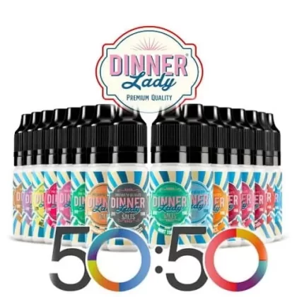 50 Dinner Lady Vape Juice 50/50 – Wholesale & Bulk Prices – 10ml – TPD