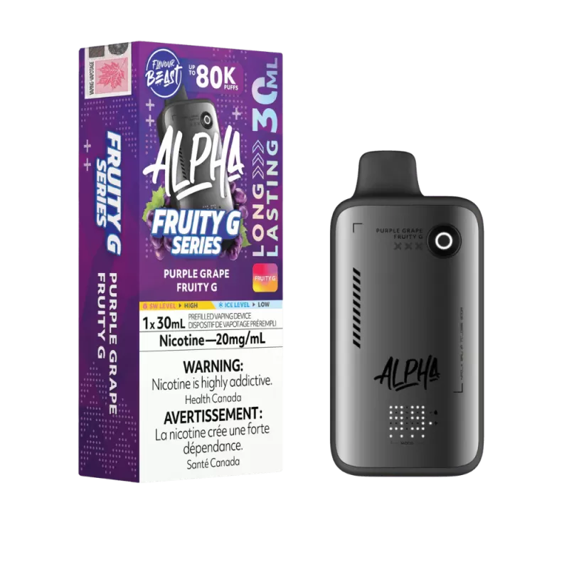 Flavour Beast Alpha 80K – Purple Grape Fruity G Disposable Vape
