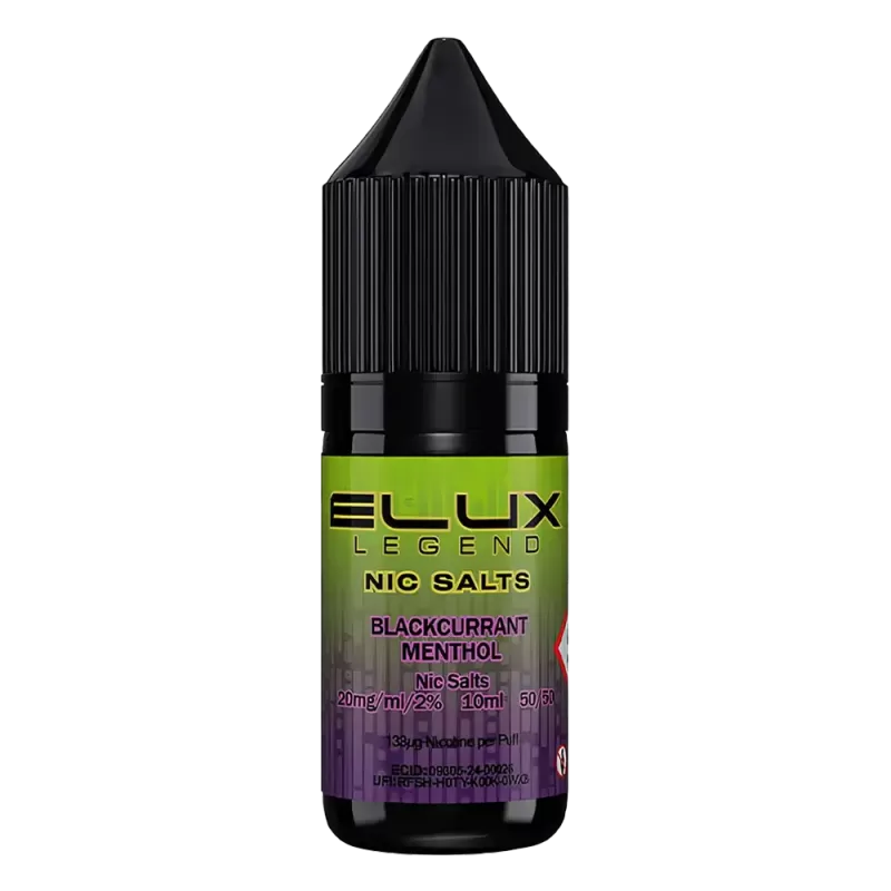 Elux Blackcurrant Menthol Nic Salt Vape Juice 10ml