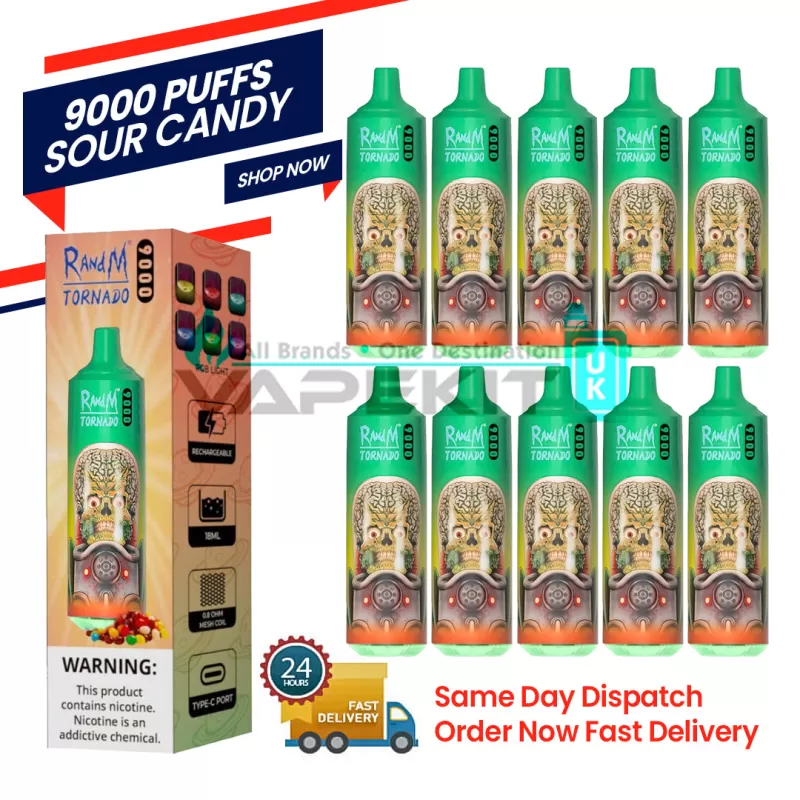 Sour Candy Randm Tornado 9000 Puff Bar