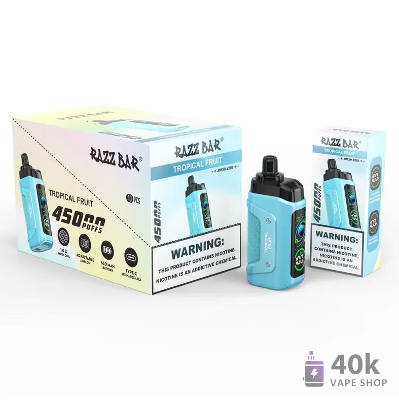 Razz Bar 45000 Puffs Rechargeable Disposable Vape with Salt Nicotine