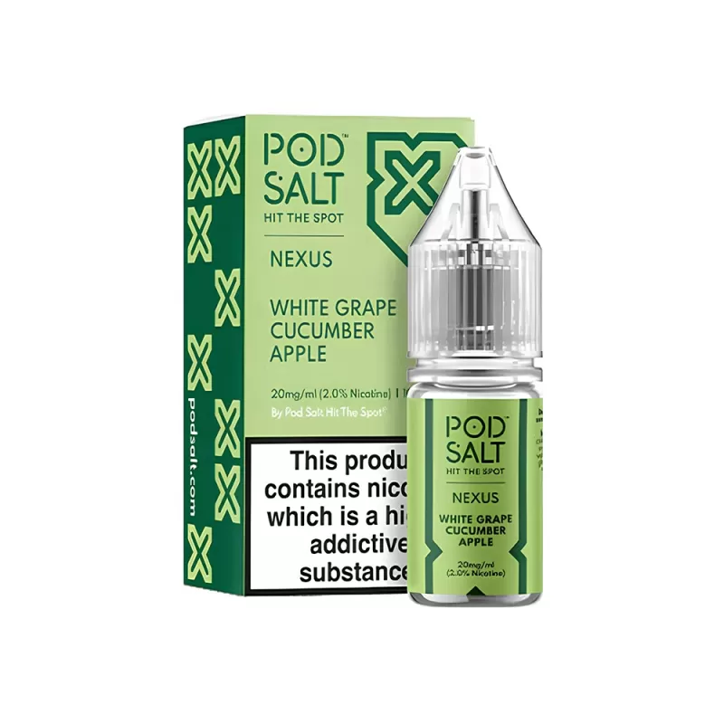 POD SALT Nexus White Grape Cucumber Apple 10ml Nic Salt (10mg)