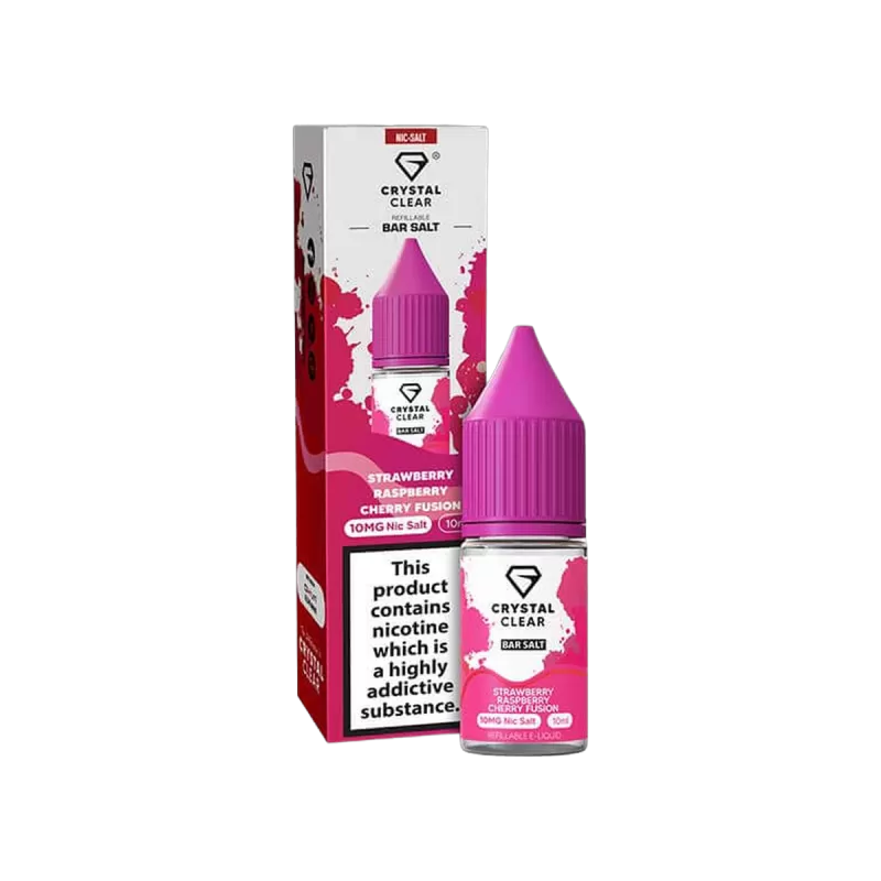 Strawberry Raspberry Cherry Fusion Nic Salt E-Liquid by Crystal Clear