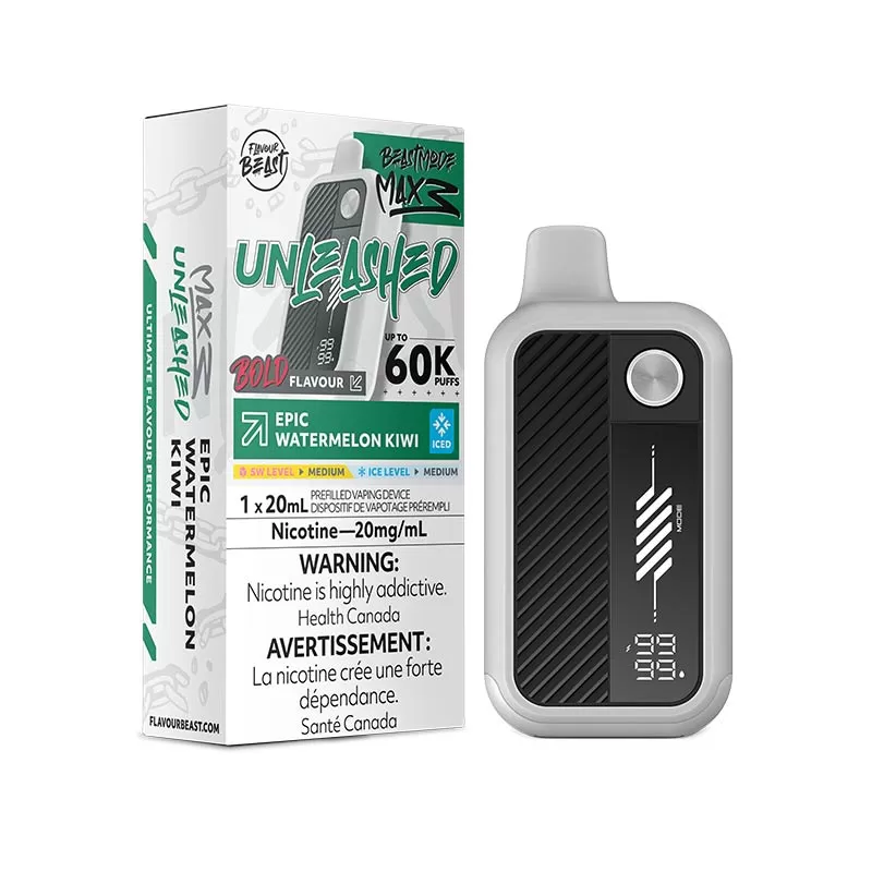 Flavour Beast Beast Mode Max 3 Disposable - Unleashed - Epic Watermelon Kiwi Iced (ON)