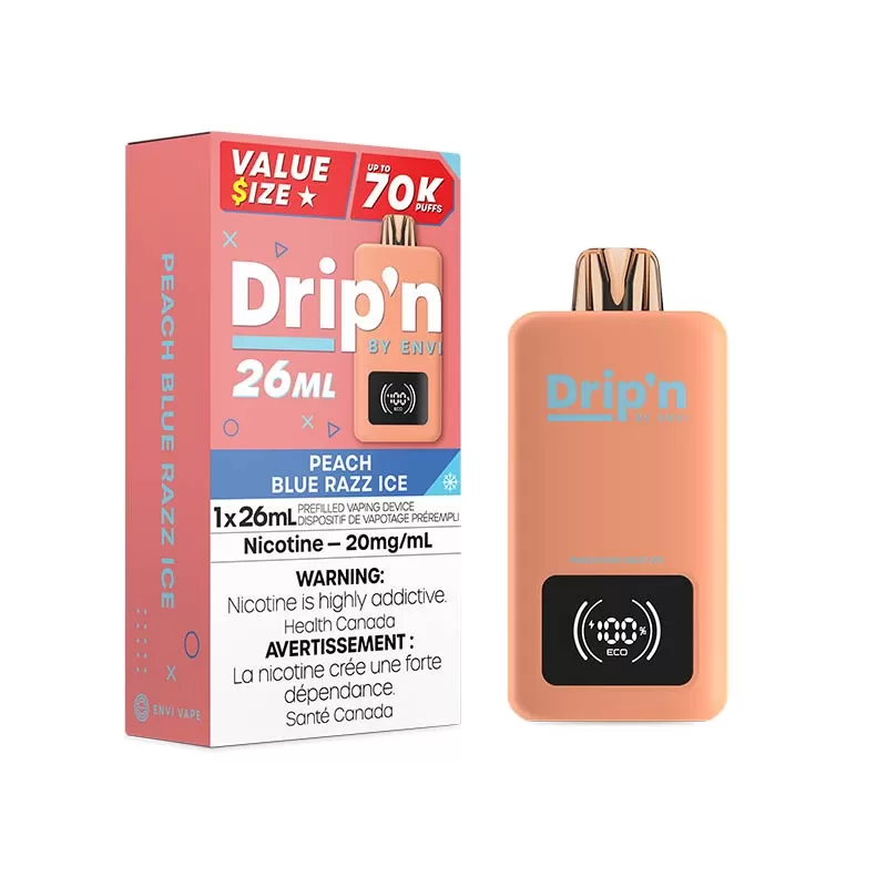 Drip'n by Envi 26ML Disposable - Peach Blue Razz Ice (ON)