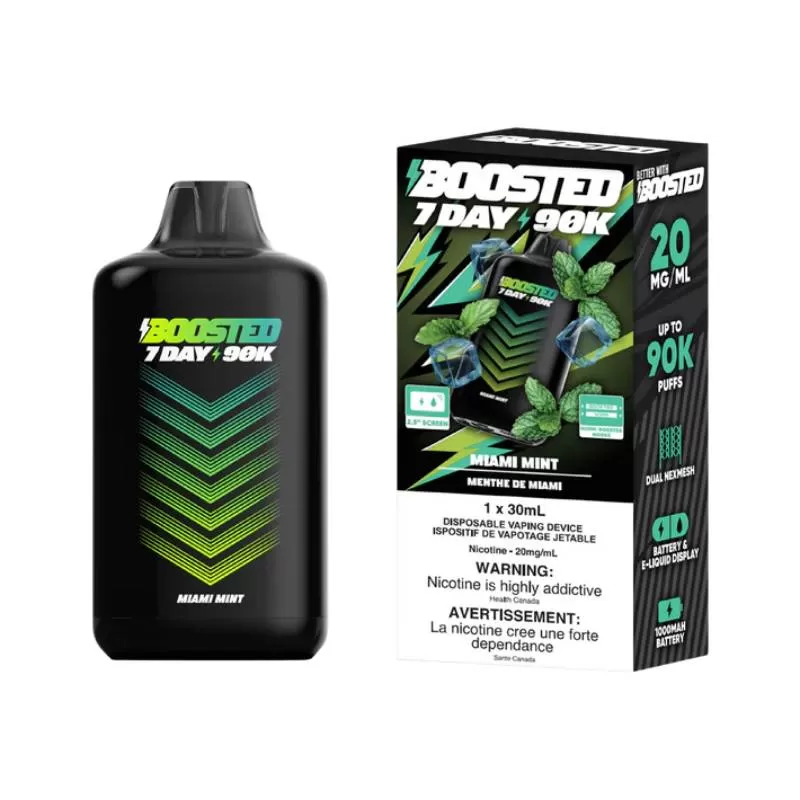 Boosted 7Day 90K - Miami Mint Disposable Vape