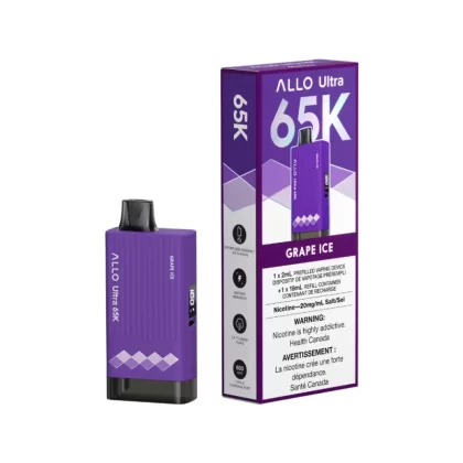 Allo Ultra 65k Disposable Vape - Grape Ice