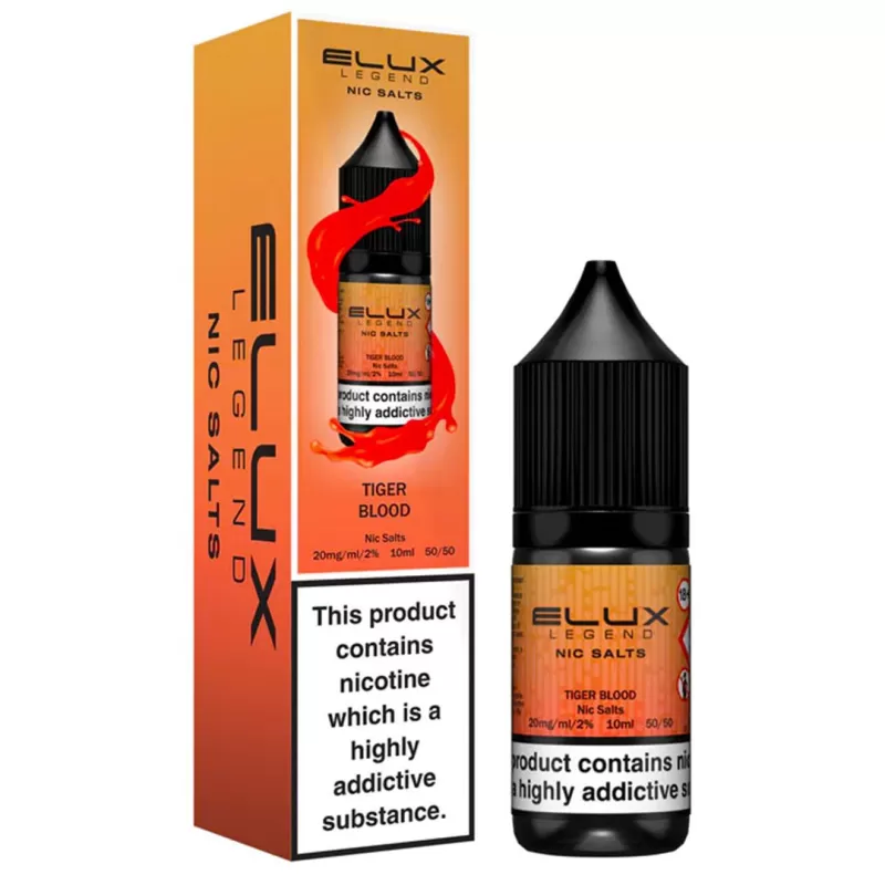 Tiger Blood 10ml Nic Salt E-liquid By Elux Legend