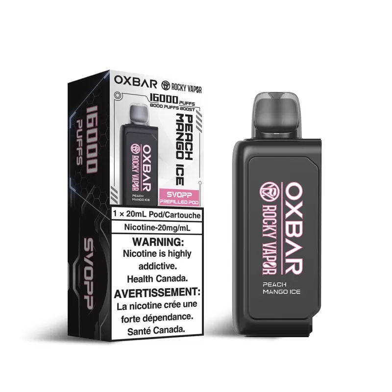 Svopp Rocky Vapor Oxbar Peach Mango Ice Disposable Vape Pod