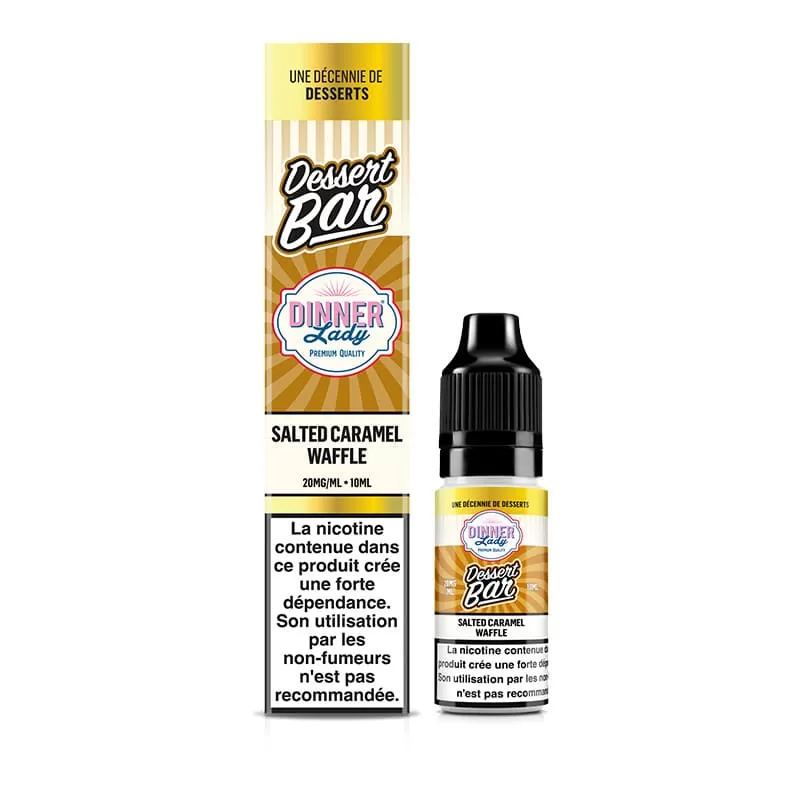 E-liquide Sel de Nicotine Dessert Bar Salted Caramel Waffle 10ml – Dinner Lady