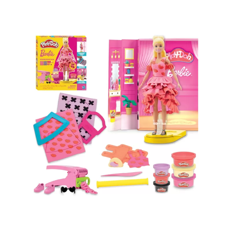 Play-Doh Barbie Designer Fashion Show 2-in-1 สตูดิโอ + เวทีรันเวย์ ดินน้ำมัน ของเล่นเด็ก เสริมพัฒนาการ