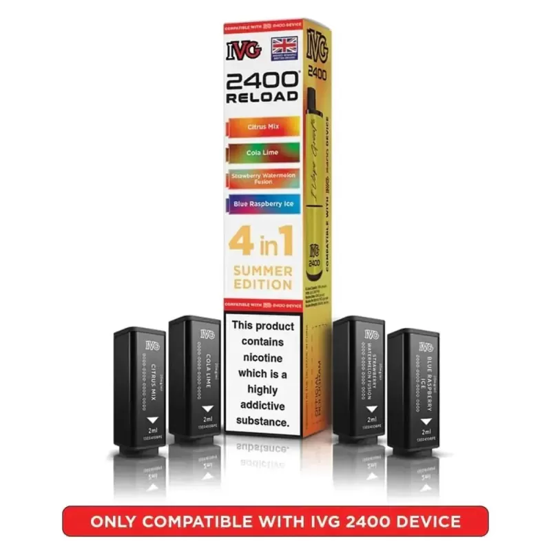 IVG 2400 Reload 4 in 1 Prefilled Pods Box of 5