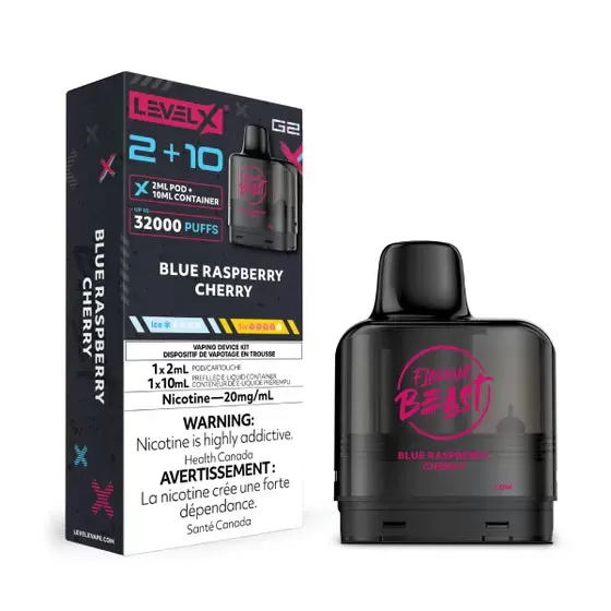 Blue Raspberry Cherry Flavour Beast Level X G2 2+10